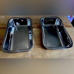 2-Pack Shiny Loaf Pans for Bread Meatloaf Cake Baking Pans 9.25x5.5x2.25